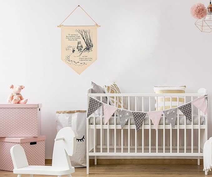 Winie Nursery Flag the Pooh,Nursery Wall Decor