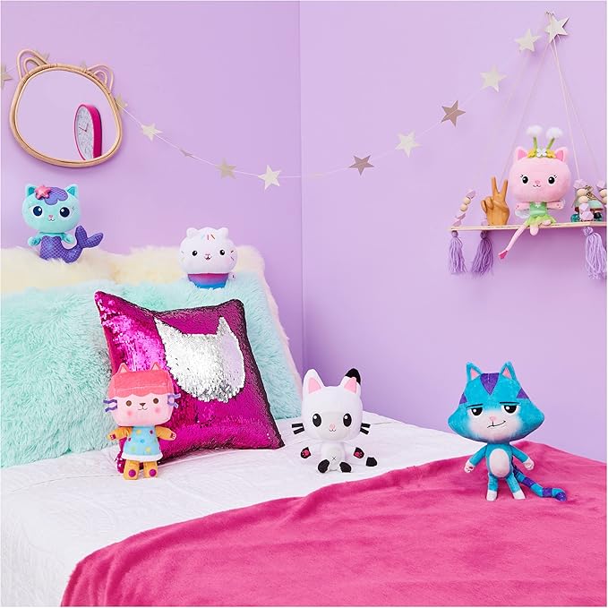 Gabby's Dollhouse, Purr-ific Plush Toys 2-Pack with Cakey Cat and Mercat 3 and