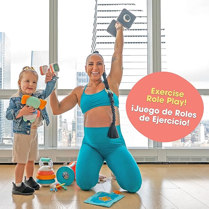 BEBE FUERTE Strong & Sunny Clip On Stroller Toy by Robin Arzon - Developmental Baby Teething Toys 0 Months