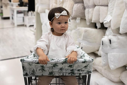 Pobi Baby Premium Multi-Use Cover - Nursing Cover, Baby Car Seat Covers, Shopping Cart, High Chair, and Breastfeeding Cover - Ultra-Soft, Stretchy, Woodland Scarf for Baby and Mom (Magical Woods)