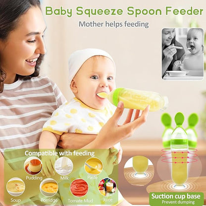 WAJIAYON Baby Fruit Feeder Pacifier - 12 Pack | 2 Baby Fruit Food Feeder Pacifier & 1 Baby Food Dispensing Spoon