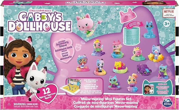 Gabby’s Dollhouse, Meow-mazing Mini Figures 12-Pack (Amazon Exclusive) Rainbow -Themed 3 and