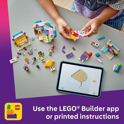 LEGO Friends Heartlake City Candy Store Building Toy - Pretend Play Set for Kids, Girls and Boys, Ages 6+ - with 2 Minidolls, a Micro-Doll, and a Cat Figure - Gift Idea for Birthday - 42649