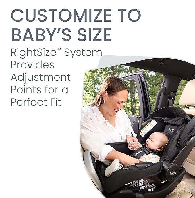 Britax Willow Brook S+ Travel System, Infant Car Seat and Stroller Combo with Alpine Base, ClickTight Technology, SafeWash Insert and Cover, Raven Black