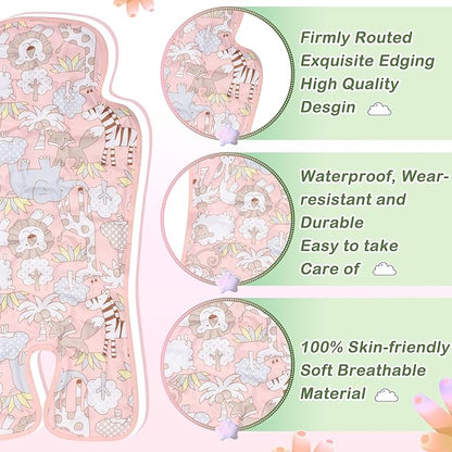 Pinkunn Gel Car Seat Baby Cooling Pad for Summer Breathable Stroller Cooler Pad Multifunctional Carseat Cooling Mat for Baby Child Dining Chair Safety Seat Stroller(Pink,Animal)