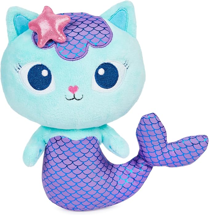 Gabby's Dollhouse, 8-inch Mercat Purr-ific Plush Toy 3 and
