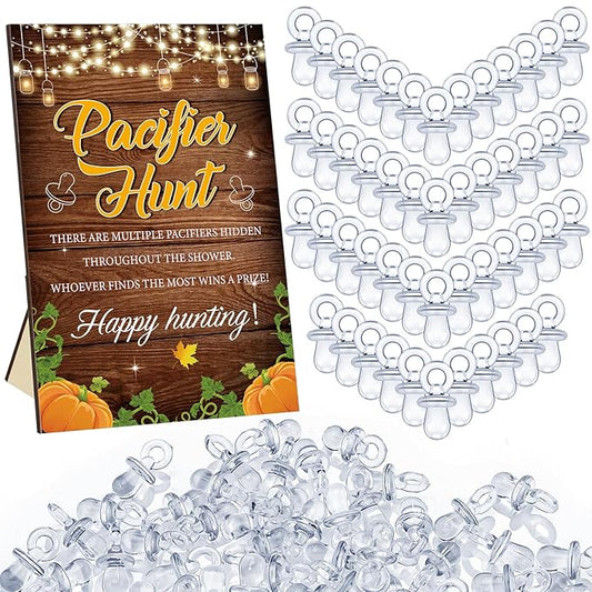 Thyle 51 Pcs Pacifier Hunt Baby Shower Games Include Baby 50 Acrylic