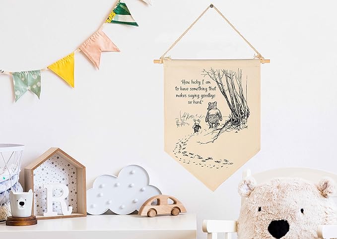 Winie Nursery Flag the Pooh,Nursery Wall Decor