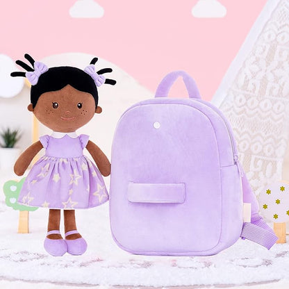 Onetoo Toddler Kids Backpack with Soft Tanned Baby Dolls in 9.5"
