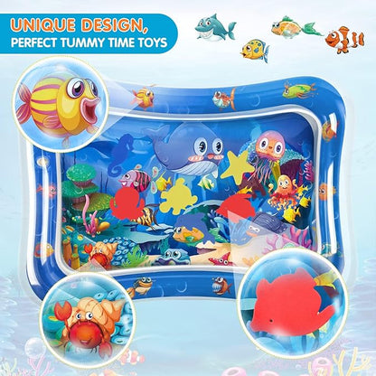 Infinno Inflatable Tummy Time Mat Premium Baby Water Play Mat for Infants and Toddlers Baby Toys for 3 to 24 Months, Strengthen Your Baby's Muscles