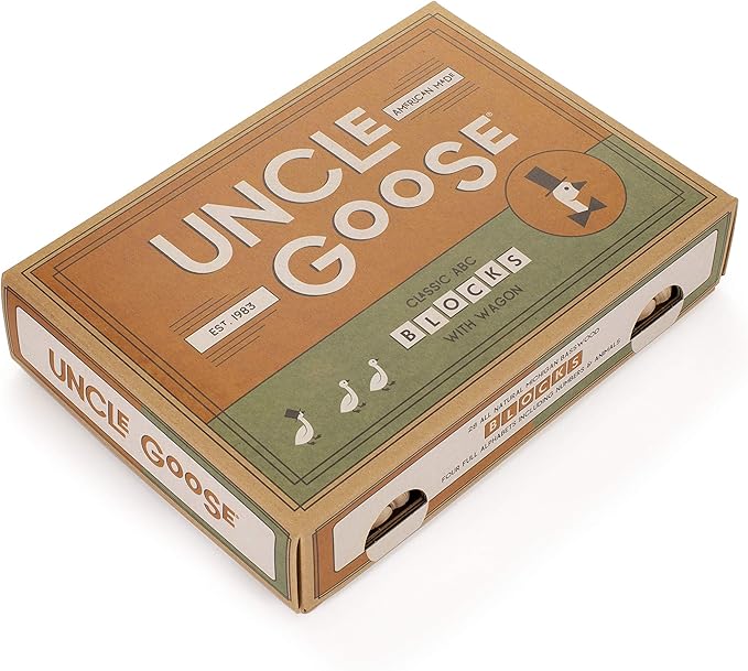 Uncle Goose Classic ABC Blocks with Wagon - Made in