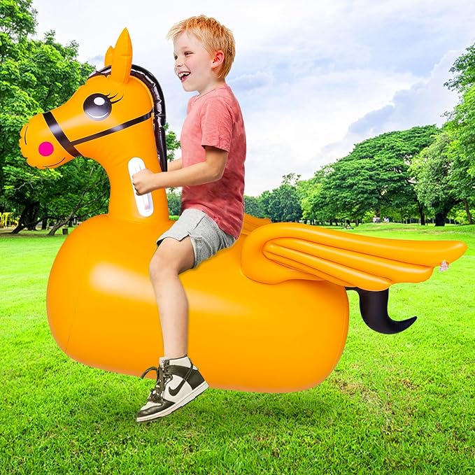 ZHUYNXIR Kid Bouncy Horse Toy,Kid Jumping Animal Toy 220 Pounds.