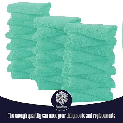32 Pack Baby Washcloths - 10x10 Inch, Coral Fleece