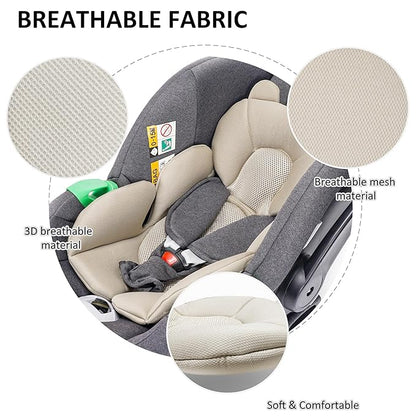 Baby Support Cushion - Breathable 3D Mesh Infant Insert for Strollers, Car Seats, High Chairs, and More - Perfect for Newborns (Cream)