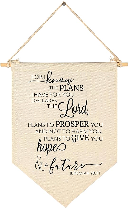 For I Know The Plans- Bible Verse Sign-Scripture Decor-flag Decor
