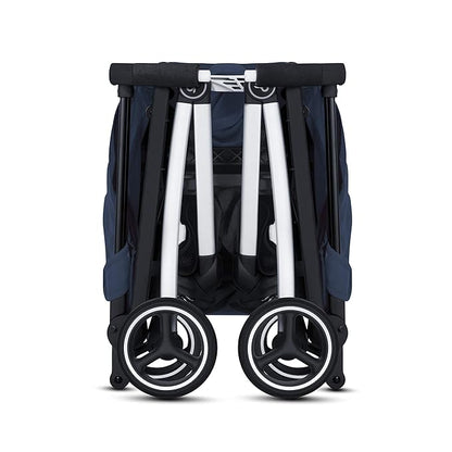 gb Pockit+ All City, Ultra Compact Lightweight Travel Stroller with Front Wheel Suspension, Full Canopy, and Reclining Seat in Night Blue