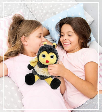 DolliBu Sitting Bee Plush - Super Soft Bee Insect Stuffed Animal, Cute Realistic Stuffed Animal Bee Plush Toy for Boys and Girls 7 Inches