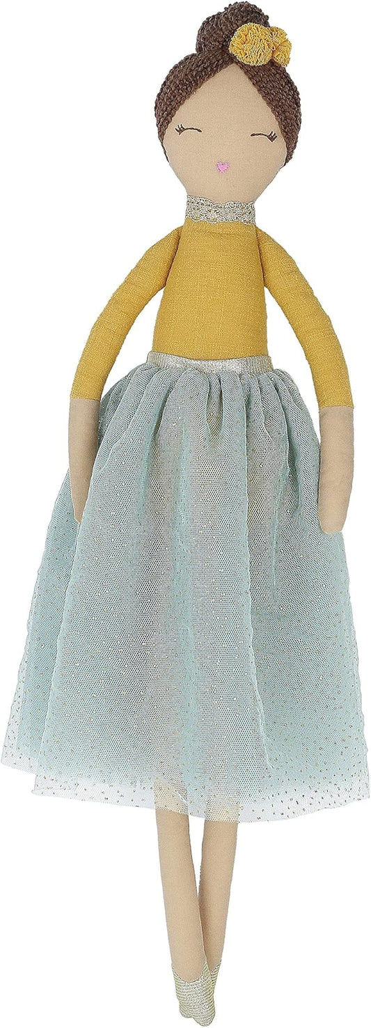 MON AMI Francesca Polynesian Princess Doll 22” Soft & Elegant Stuffed Plush Princess Doll, Use as Toy or Room Decor
