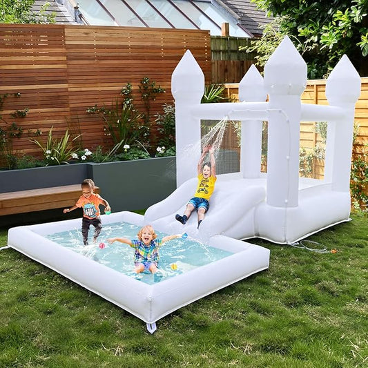 Inflatable Water Slide Bounce House for Kids Inflator Included, Blow