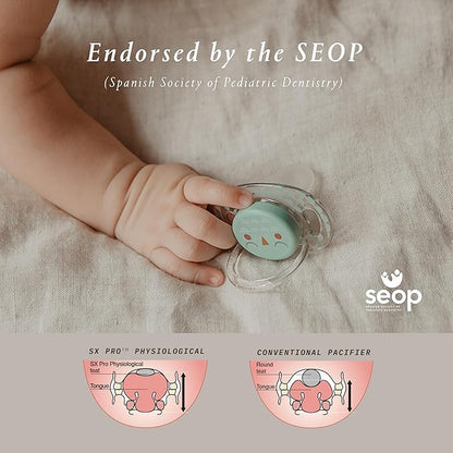 Suavinex Bonhomia SX PRO Physiological Pacifier, Supports Breastfeeding Babies 0-6 Months,