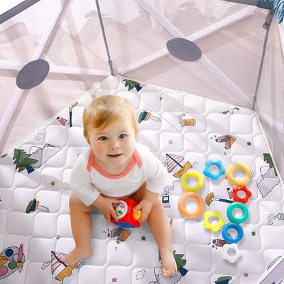 Hexagon Play Mat, Premium Foam Baby Playmat 52x45 Inches