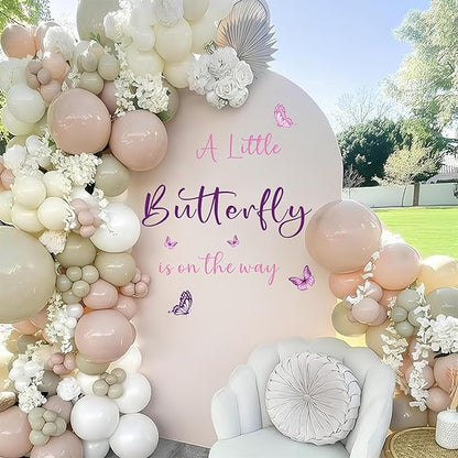 Butterfly Baby Shower Party Decal for Backdrop A Little Butterfly