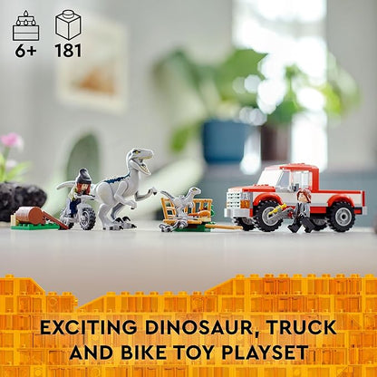 Lego Jurassic World Blue and Beta Velociraptor Capture 76946 - Features Truck, 2 Indoraptor Dinosaur Toys 6+ Years