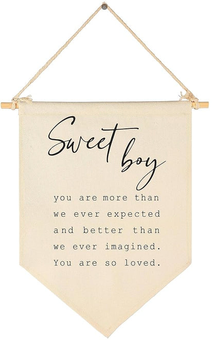 Sweet Boy-Baby Banner Gift Shower-Flag Decor Gifts for Boys Baby