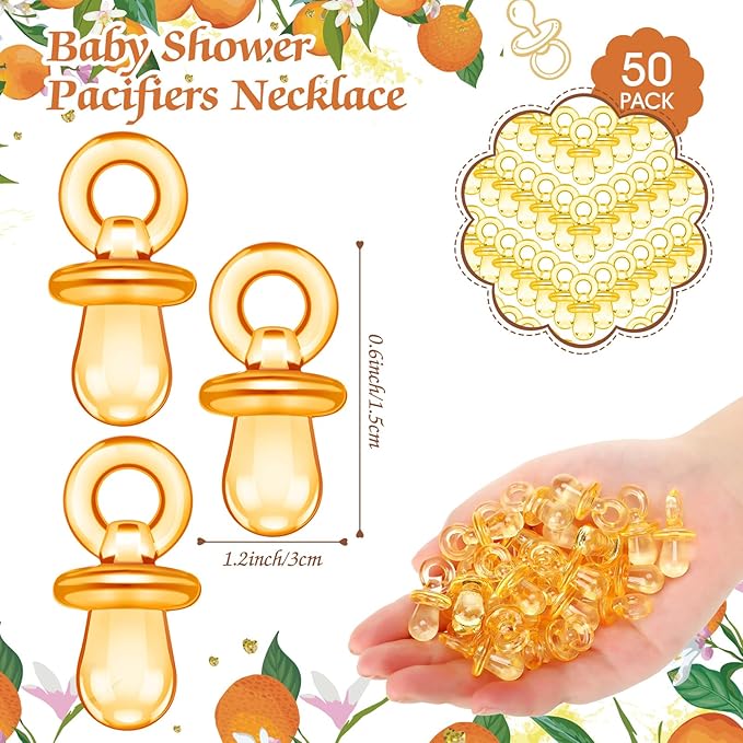 Thyle 51 Pcs Pacifier Hunt Baby Shower Games Include Baby 50 Acrylic