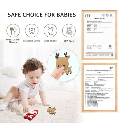 Baby Teething Toys, Silicone Teether for Babies