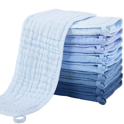 Yoofoss Muslin Burp Cloths for Baby 10 Pack 100% Cotton 20''X10'' Super