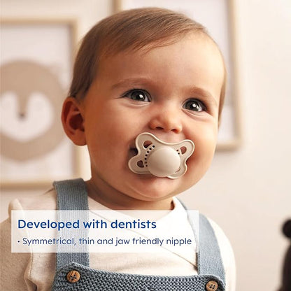 MAM Original Matte Baby Pacifier, Nipple Shape Helps Promote Healthy Oral Development 0-6 Months, 2 Count 1)