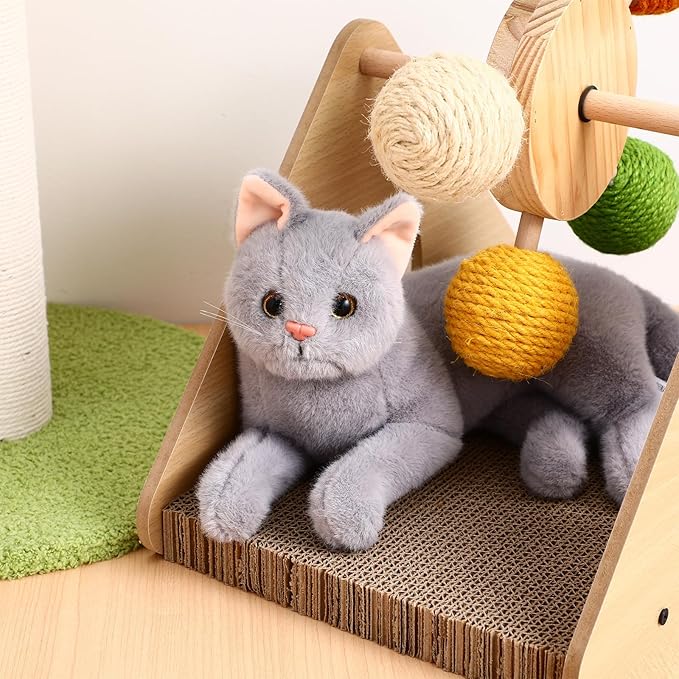 Gadpiparty Stuffed Cats Plush Cat Doll, Realistic Soft Plush Cat Toy for Adults 12 Inch)