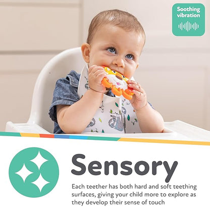 Nuby Vibe-eez Vibrating Teether - Battery Powered 3+ Months