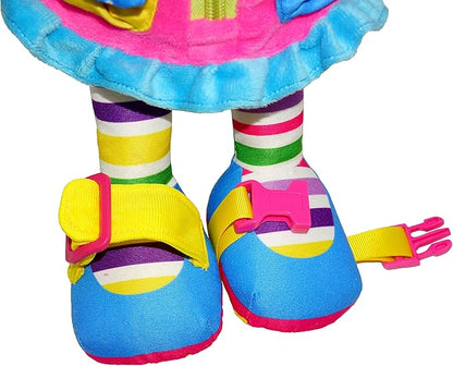 June Garden 15.5" Dressy Friends Scarlett - Educational Stuffed Plush Doll for Kids and Toddlers 2 Years and Up