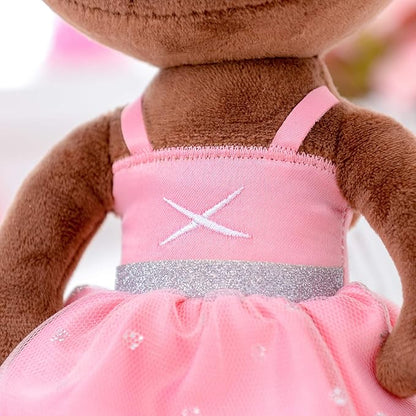 Gloveleya Ballet Dolls Baby Girl Gifts Plush African American Ballerina 13"
