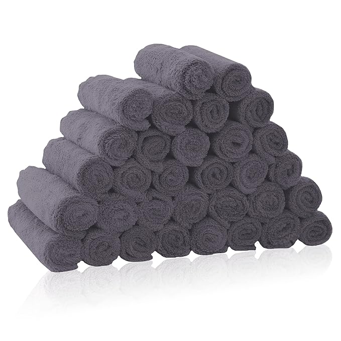 32 Pack Baby Washcloths - Luxury Coral Fleece 10x10 Inch