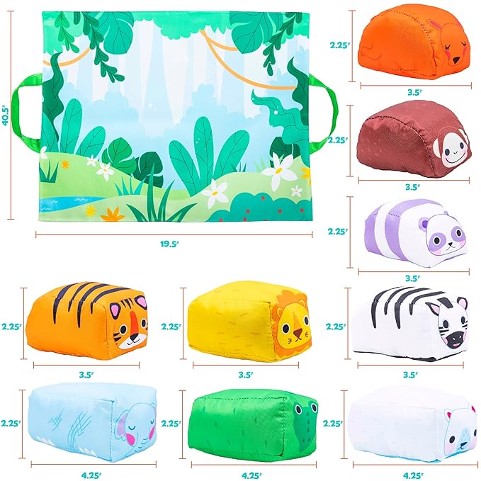 Hapinest Zoo Carry Playmat Soft Toys and Gifts for Baby 1 Year