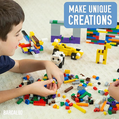 Barcaloo 1000 Pieces Building Bricks Set - Classic Bulk Small Blocks