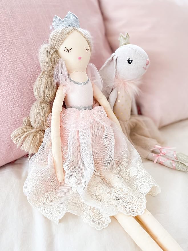 MON AMI Princess Doll Olivia – 22”, Soft & Elegant Stuffed Plush Princess Doll