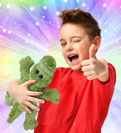 DolliBu Alligator Plush - Super Soft Stuffed Animal Alligator Toy, Cute Wild Life Green Plush Alligator 11.5 Inches