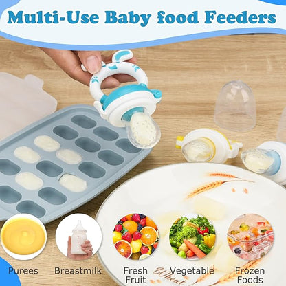 Baby Breastmilk Popsicle Molds & Baby Fruit Feeder-WAJIAYON Silicone Baby