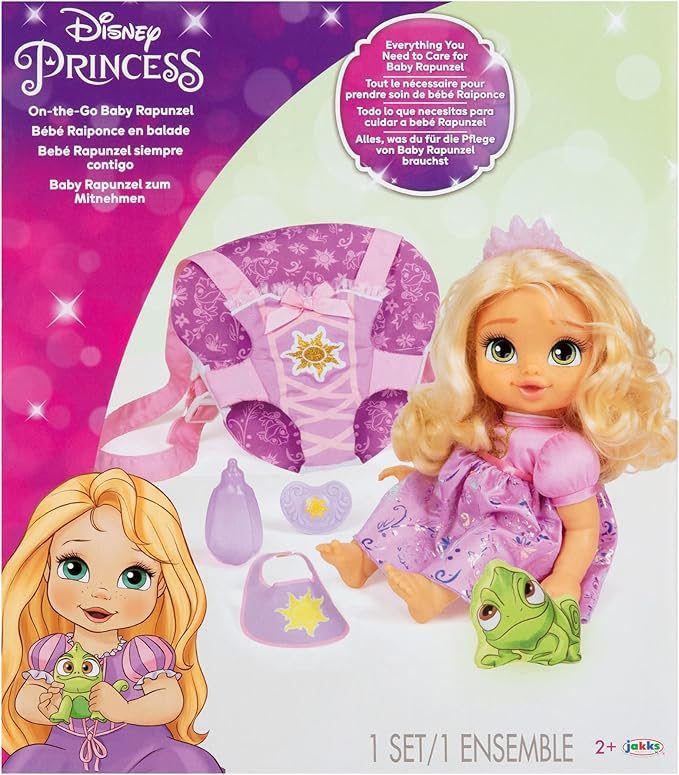 Disney Princess Rapunzel Baby Doll Deluxe with Tiara, Carrier