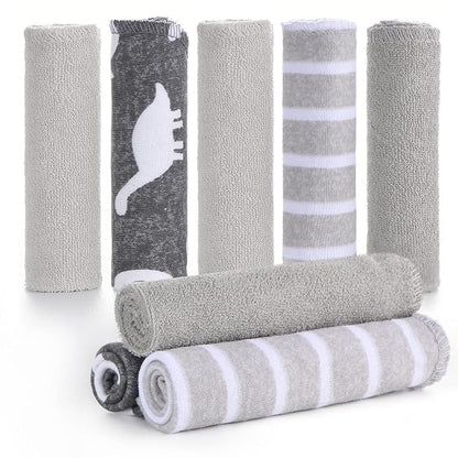 Baby Washcloths, Momcozy Ultra Soft Absorbent Towel 8pcs Newborn 10"x10" (Gray)