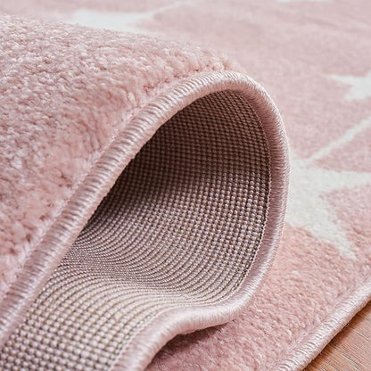 SAFAVIEH Carousel Kids Collection Accent Rug - 2'3" x 4', Pink & White, Koala Design, Non-Shedding & Easy Care, Ideal for High Traffic Areas for Boys & Girls in Playroom, Nursery, Bedroom (CRK195U)