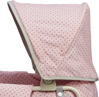 Olivia's Little World Buggy-Style Baby Doll Stroller with Retractable Canopy, Storage Underneath