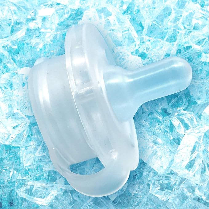 Freezable Pacifier for Teething | BPA Free Medical Grade Silicone 0-9 Months
