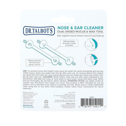 Dr. Talbot's Safe Ear Wax Removal Tool and Nose Cleaner for Baby with Travel Case - 2-Pack