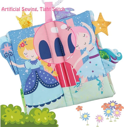 BebeMondo Baby Books 0-6 Months, Touch Feel Soft Cloth Crinkle Books for Babies 6 to 12 Months