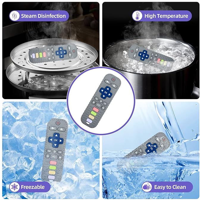 Chuya TV Remote Teether for 0-12-18 Months Babies Infant Toddlers